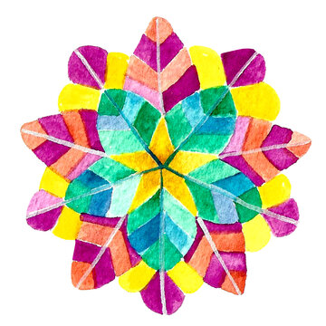 Watercolored Christmas Philippine Lanterns Parol blooming star geometric