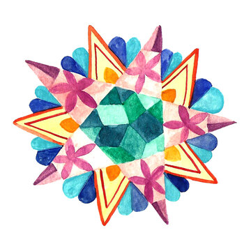 Watercolored Christmas Philippine Lanterns Parols colorful geometric