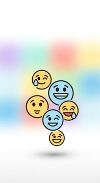 Emoji Faces - A Colorful and Playful Composition.