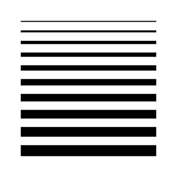 Black horizontal lines gradient thickness set