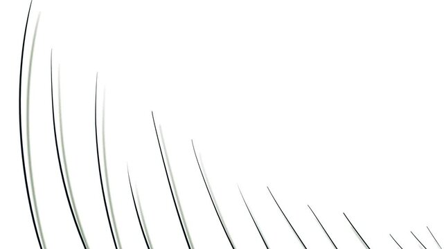 On the screen, the sharp hair from long to very short forms a decrease in height.