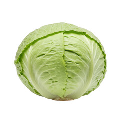 Fototapeta premium Fresh green cabbage vegetable isolated on transparent background