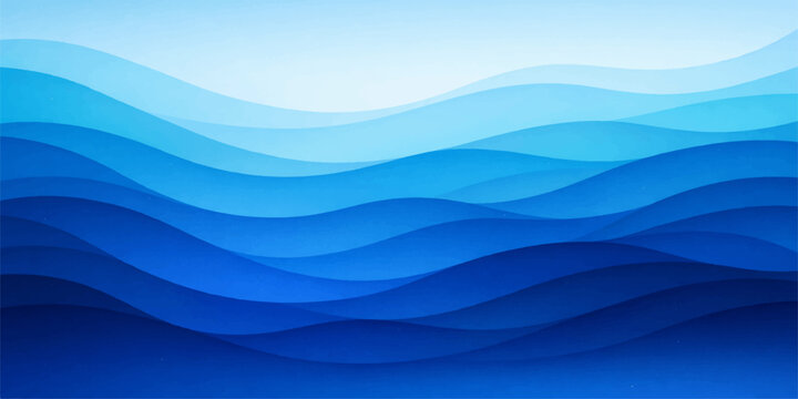 Artistic abstract blue wave background featuring a vector motion pattern of liquid curves and light lines for a summer ocean sea nature wallpaper design backdrop texture