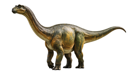 Impressive prehistoric sauropod dinosaur, a giant herbivore with a long neck and tail © Federica