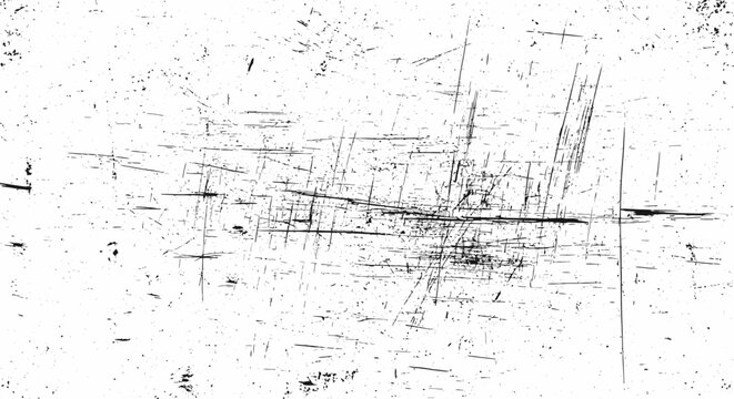 Distressed grunge texture with chaotic scratches and marks for overlay or background effects