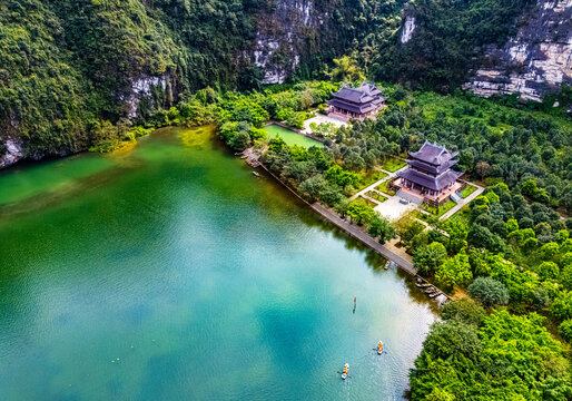 Temple of Cao Son The Great King.Trang An near Ninh Binh,Vietnam