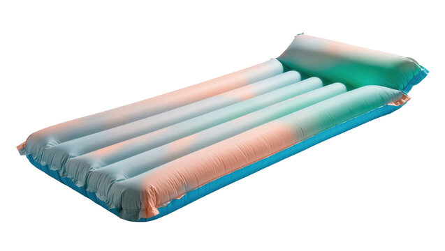 Gradient colored inflatable pool float for summer holiday relaxation and water activities