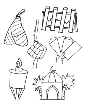 set of icons hari raya aidilfiri