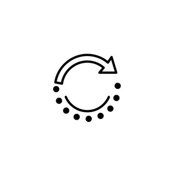 Circular Save or Refresh Symbol with Arrows and Dots for User Interface Design