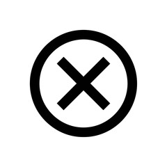 Obraz premium Close-up View of a Prohibition Sign with Bold X Symbol on White Background