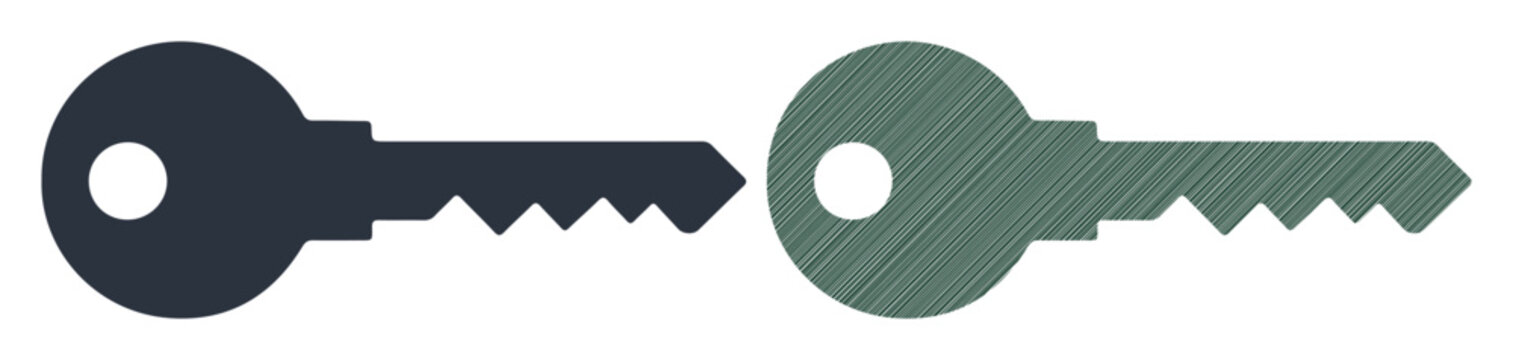 Two contrasting keys symbolizing access and solutions