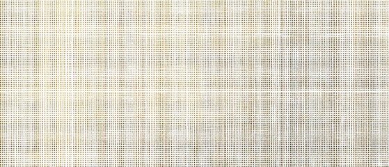Close view of beige linen fabric showing a detailed diamond pattern that can be used for upholstery, clothing, and crafts