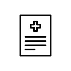 Obraz premium Medical Document Icon Representing Healthcare and Medical Records