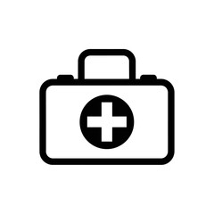 Obraz premium Medical First Aid Kit Icon for Healthcare and Emergency Supplies