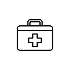 Obraz premium Medical Kit Emergency First Aid Supplies Icon for Healthcare and Health Services