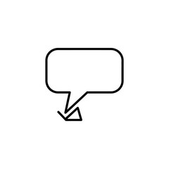 Fototapeta premium Minimalist Abstract Outline of a Speech Bubble for Communication Icon