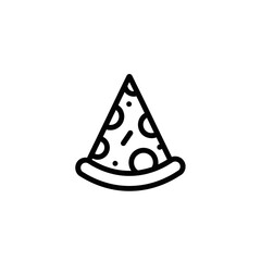 Fototapeta premium Minimalist Black and White Party Hat Icon for Celebration and Festive Events