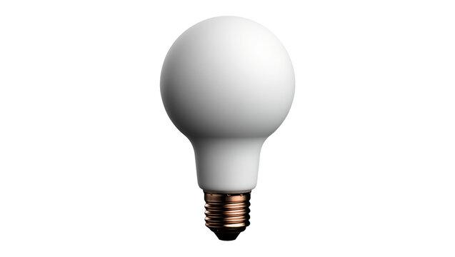 Modern matte white globe light bulb with metallic screw base for bright ideas and energy