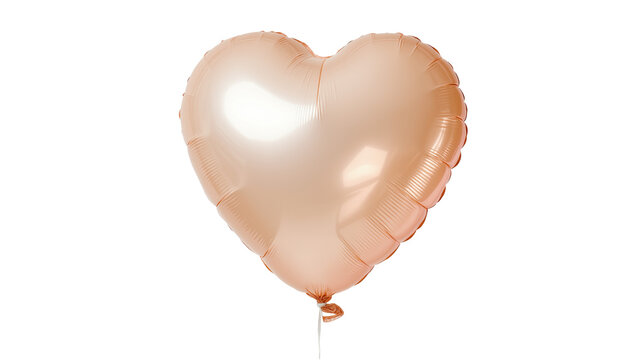Shiny rose gold heart-shaped foil balloon for romantic celebrations and special events