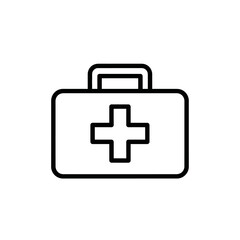 Obraz premium Minimalist Emergency Medical Kit Icon for Healthcare and Safety