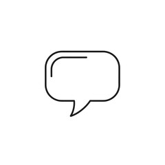Fototapeta premium Minimalist Speech Bubble Icon for Communication and Design Projects
