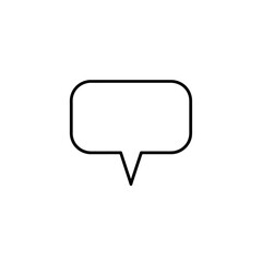 Fototapeta premium Minimalist Speech Bubble Icon for Communication and Messaging Design
