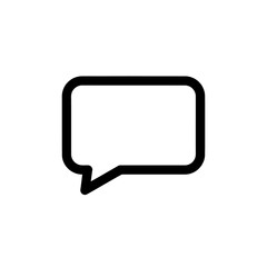 Fototapeta premium Minimalist Speech Bubble Icon for Communication and Messaging Design