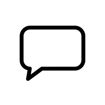 Minimalistic Speech Bubble Icon for Communication and Messaging Illustration