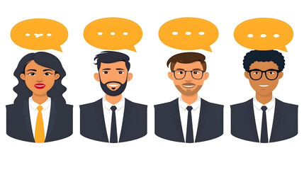 Diverse business people communicating and discussing ideas