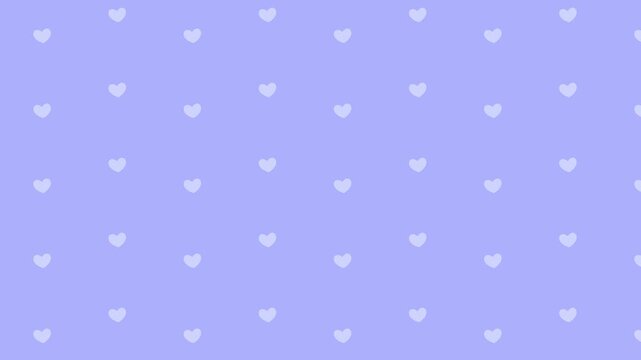 ハートが横に流れる背景アニメーション　ブルー