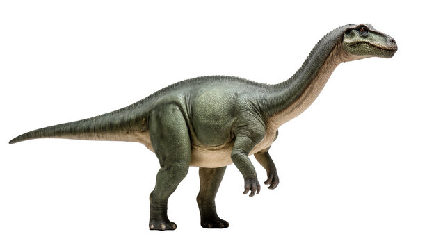 Detailed model of a large ancient herbivore, a majestic Iguanodon-like dinosaur