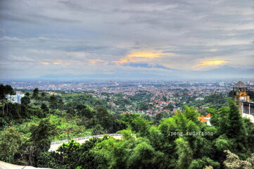 Obraz premium panoramic view of the city of Bandung