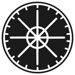Obraz premium Stylized Clock Graphic with Circular Hands and Hour Marks in Minimalist Design