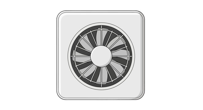 Square Air Vent with Circular Design.