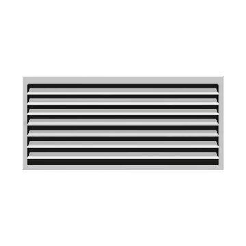 Metal Ventilation Grille with Horizontal Slats.