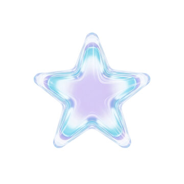 Squishy, ​​dreamy, cute 3D star icon