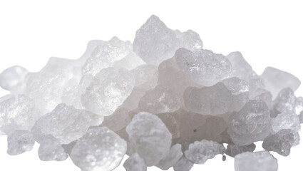 Obraz premium Close-up of a heap of translucent and sparkling rock sugar crystals with various irregular shapes