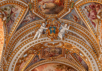 Fototapeta premium Interiors of san Paolo Maggiore church, Naples, Italy