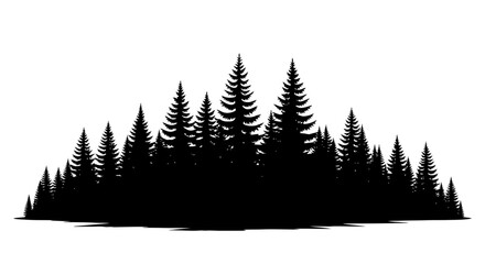 Obraz premium Vector Silhouette of Trees 2