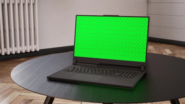  Laptop Mockup Green Screen Footage