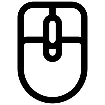 Ball mouse. Editable stroke vector icon.