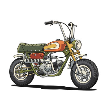 Retro Mini Bike Illustration
