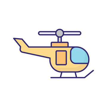 News Helicopter Vector icon which can easily modify or edit