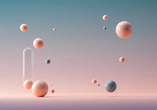 Abstract background with soft pastel gradients and ethereal shapes floating in empty space, representing unconscious thought and peaceful dreaming, ethereal, conceptual, unconscious