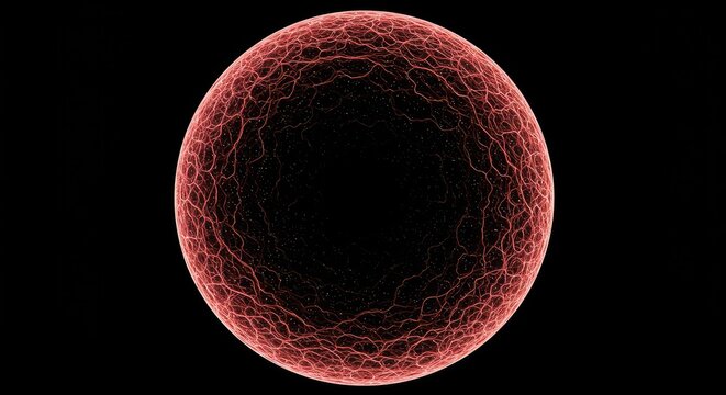 Abstract cosmic anomaly showing a perfect sphere of nothingness, a zone where gravitational pull is utterly negated, creating a profound vacuum, isolation, zone, universe