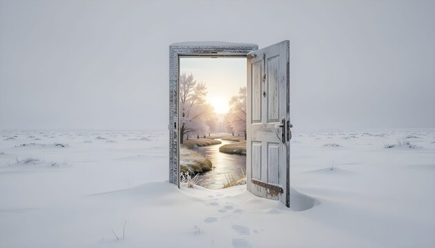 Una representacion surrealista de la entrada de la primavera