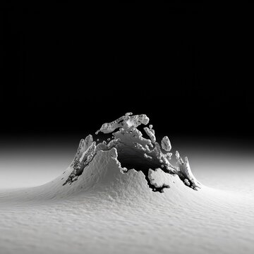 White surface dissolving into darkness or a textured void, symbolizing erasure, transition, or the end of a potential state, unknown, design, transition