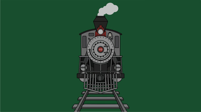 Vintage Steam Locomotive Train Engine 1.