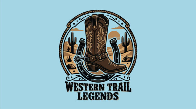 Western Trail Cowboy Boot Logo.