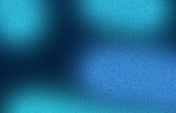 Abstract blue and teal background with grainy noise texture and soft blurred gradients. Ideal for overlays, wallpapers, web banners, posters, and modern moody design projects.